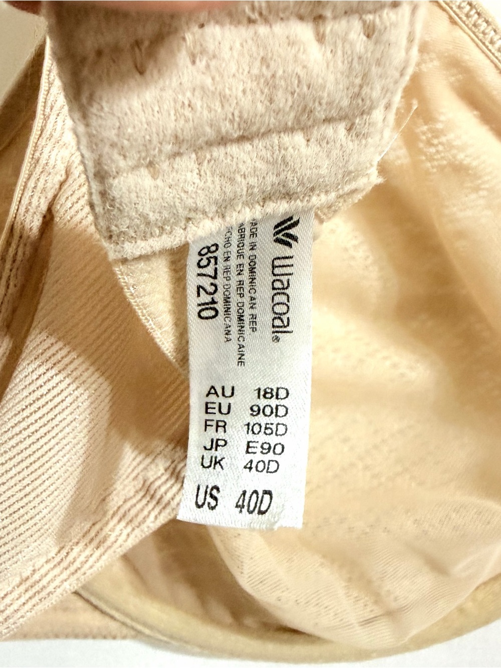 Wacoal Visual Effects Minimizer Bra Womans 40D Natural Underwire Lace Mesh Lined - Picture 6 of 8